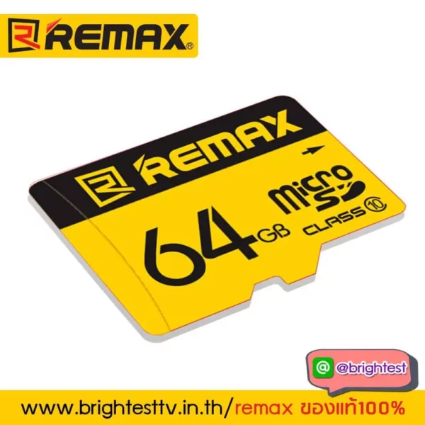 REMAX Micro SD Card 64GB Class 10 (เมมโมรี่การ์ดของแท้ 100%)